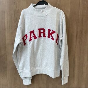 PARKE Gray Crewneck Sweatshirt with Red Lettering❤️